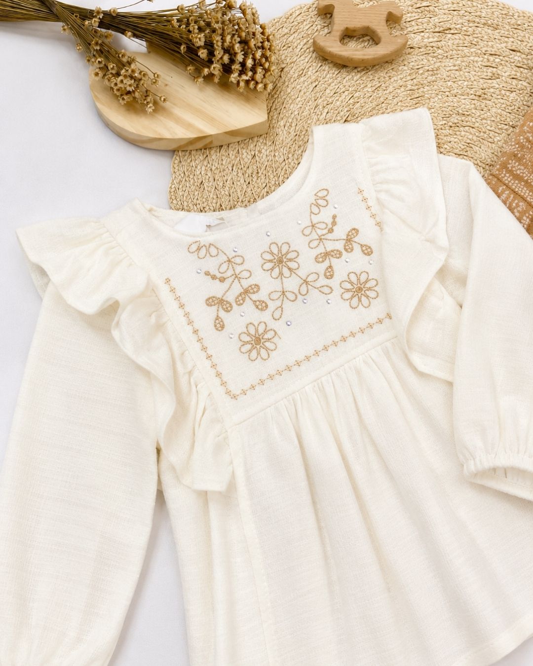 Conjunto Infantil Floral Com Short Estampado
