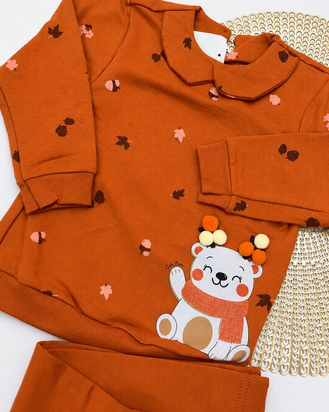 Conjunto Infantil Ursinha Com Pompom
