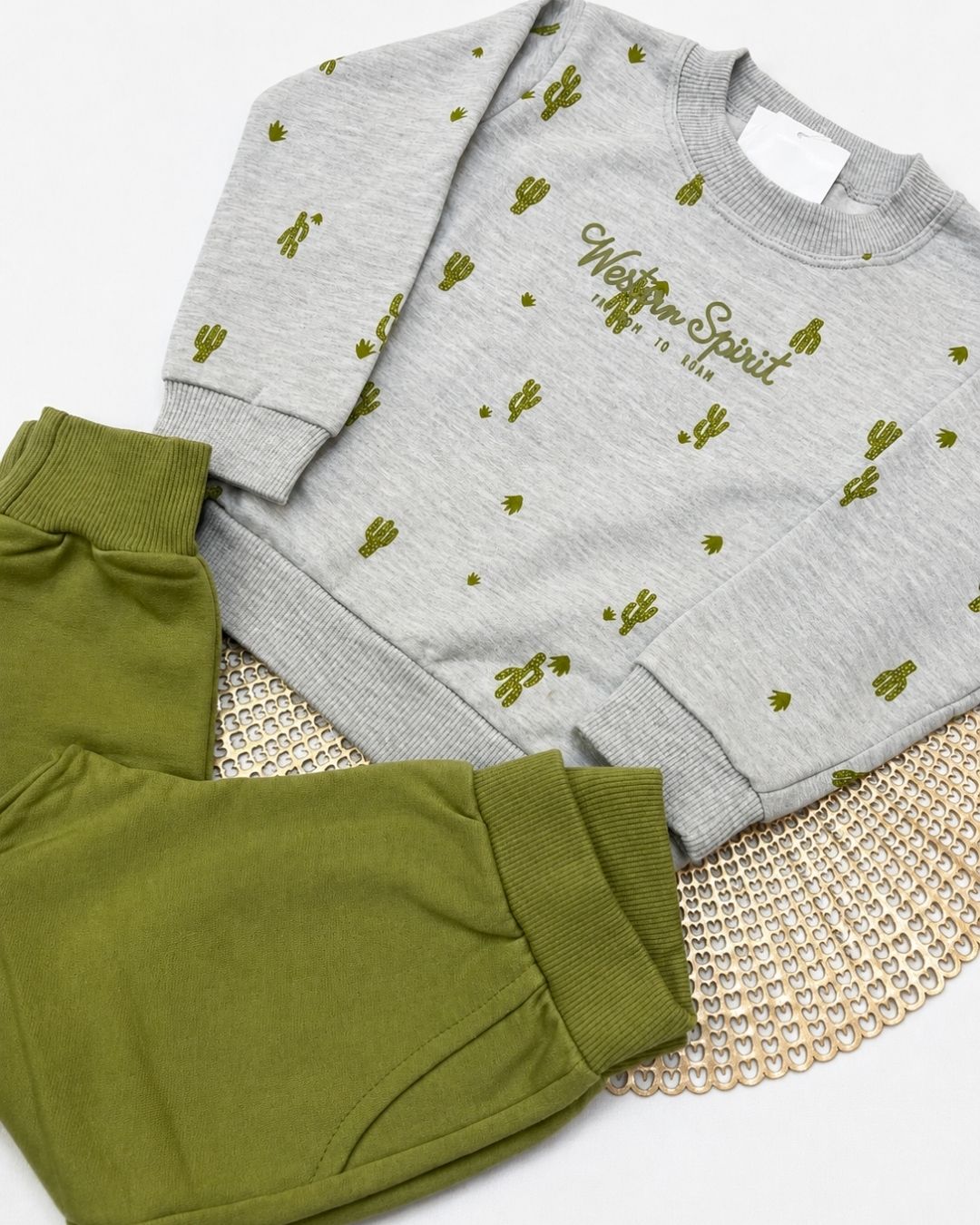 Conjunto Infantil Cactos Com Calça Jogger
