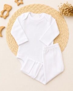 Conjunto Body Básico Bebê Manga Longa