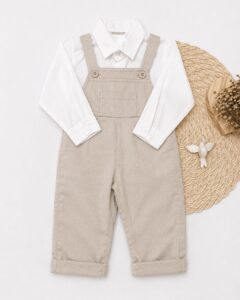 Conjunto Infantil Com Jardineira E Camisa