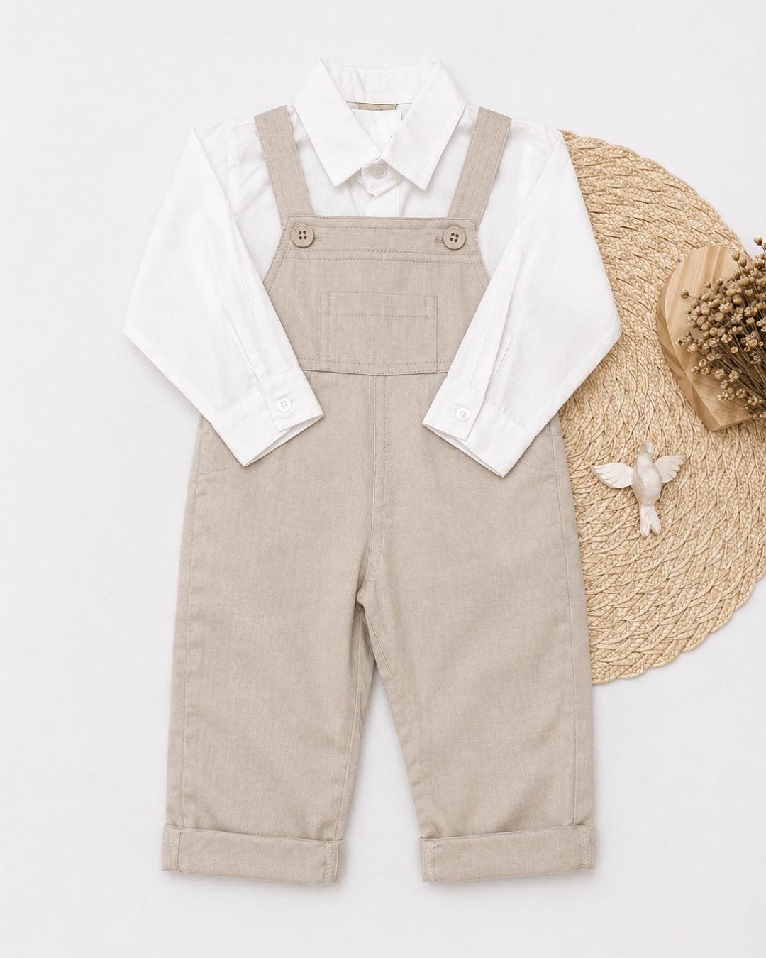 Conjunto Infantil Com Jardineira E Camisa