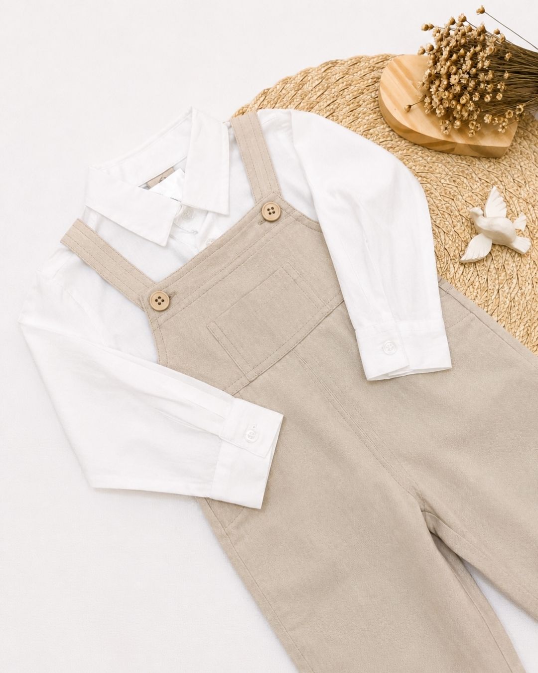 Conjunto Infantil Com Jardineira E Camisa